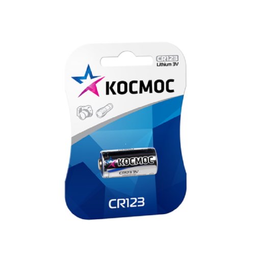 Элемент питания Космос CR123 1хBL (блист.1 шт) (батарейка) картинка 